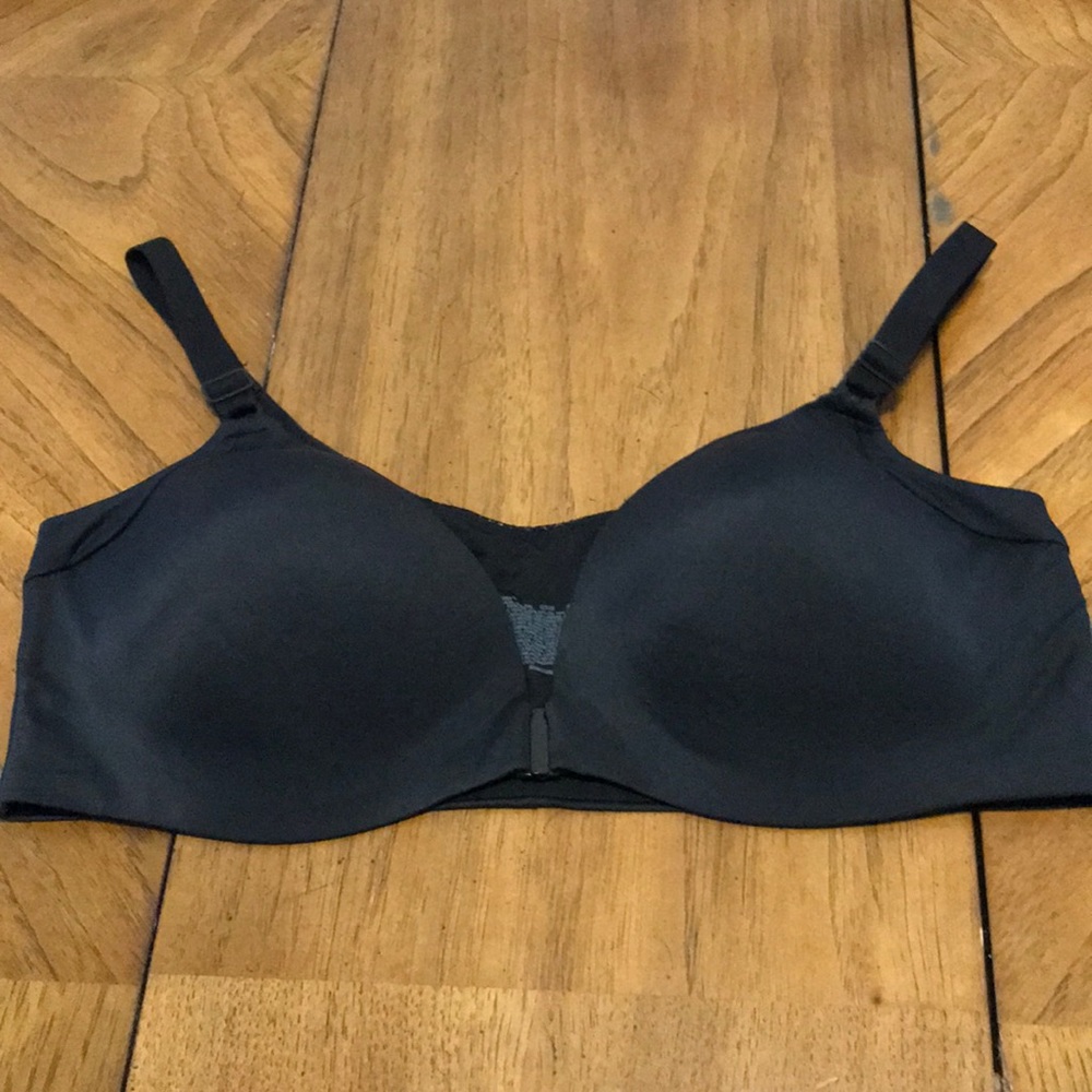 Hanes Black Front Closure Bra Size 3xl.